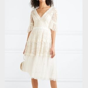 Needle & Thread Midsummer lace-trimmed dress